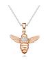 beaverbrooks-rose-gold-plated-silver-cubic-zirconia-bee-pendantfront