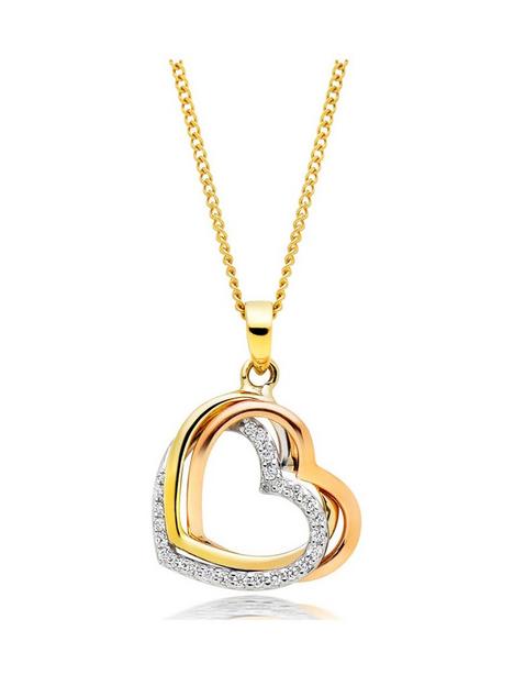 beaverbrooks-9ct-tri-tone-gold-cubic-zirconia-heart-pendant