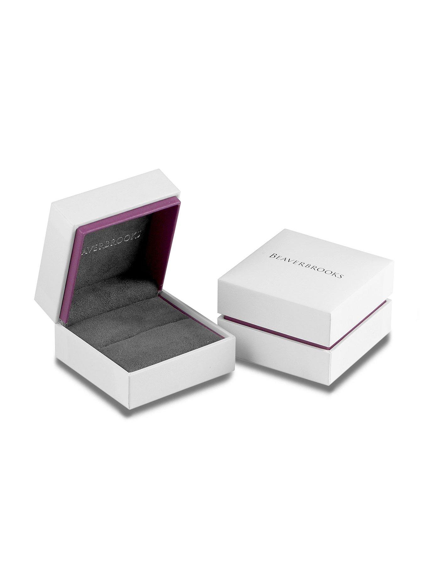 Image 3 of 3 of Beaverbrooks Stylish&nbsp;Stainless Steel Cubic Zirconia Cufflinks