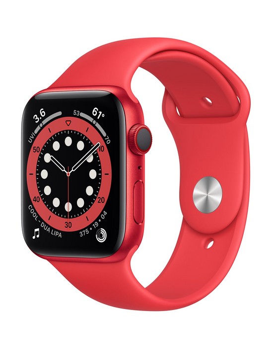 front image of apple-watchnbspseries-6-gps-cellular-44mm-productred-aluminium-case-with-productred-sport-band