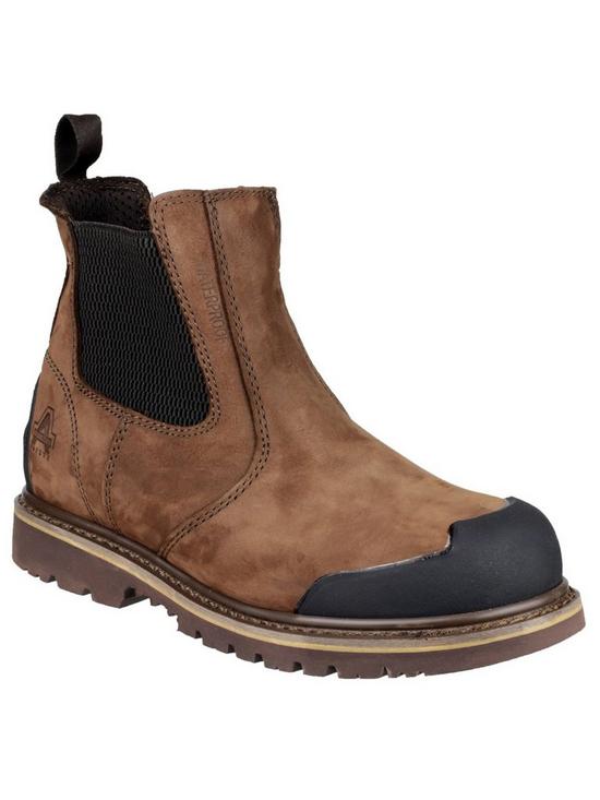 front image of amblers-safety-225-s3-water-proof-boots-brown