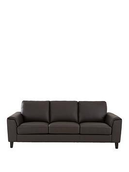 Roma Real Leather/Faux Leather 4 Seater Sofa