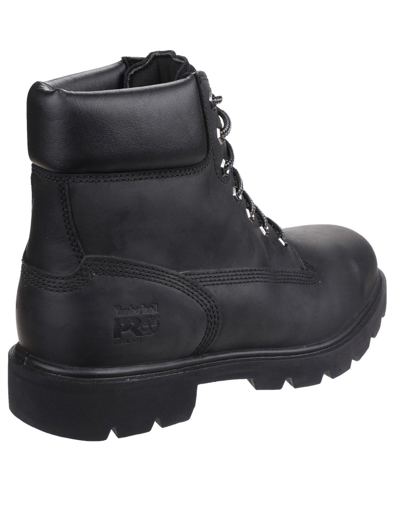 black timberland safety boots