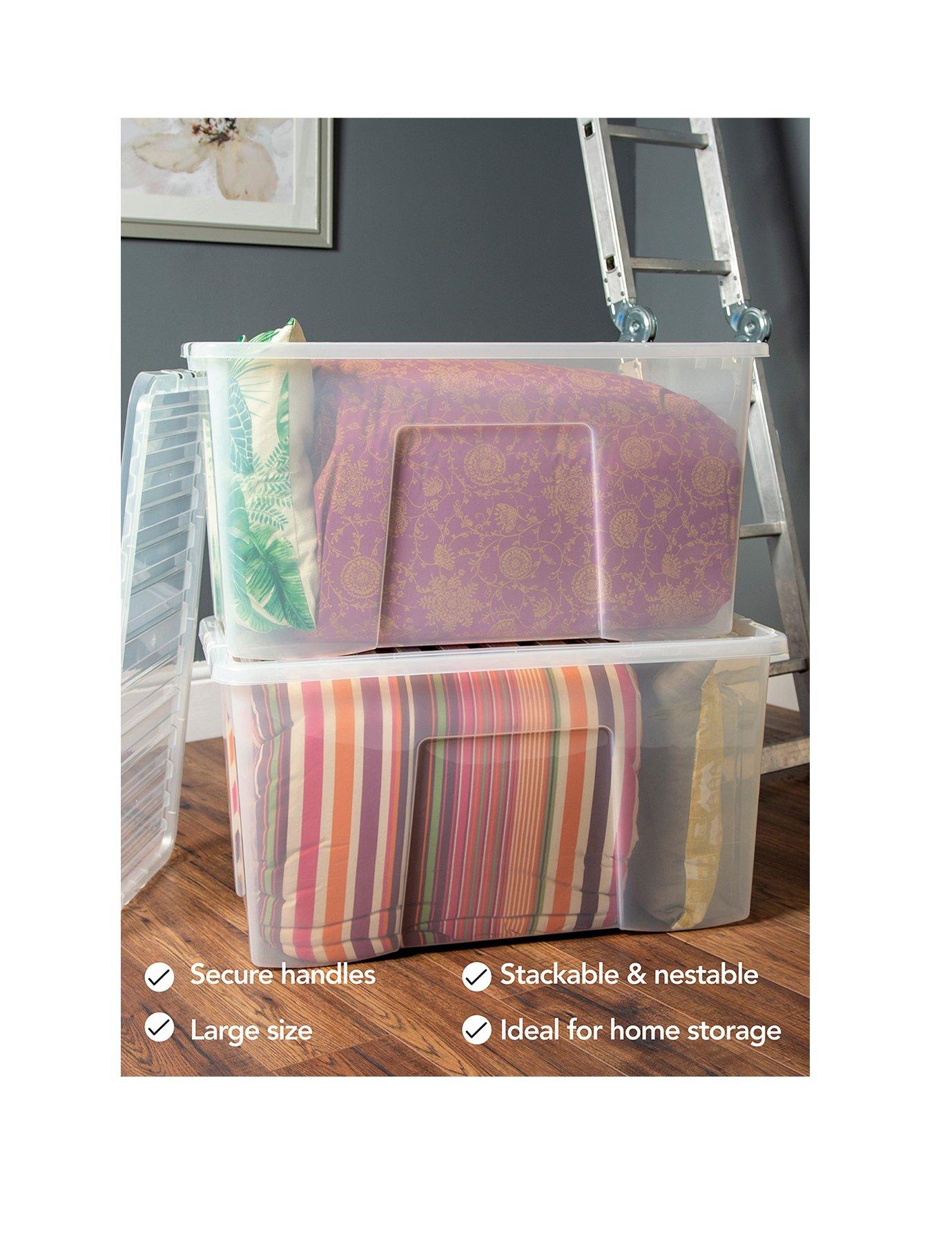 Image 2 of 5 of Wham Set of 2 Clear Crystal Plastic Storage Boxes