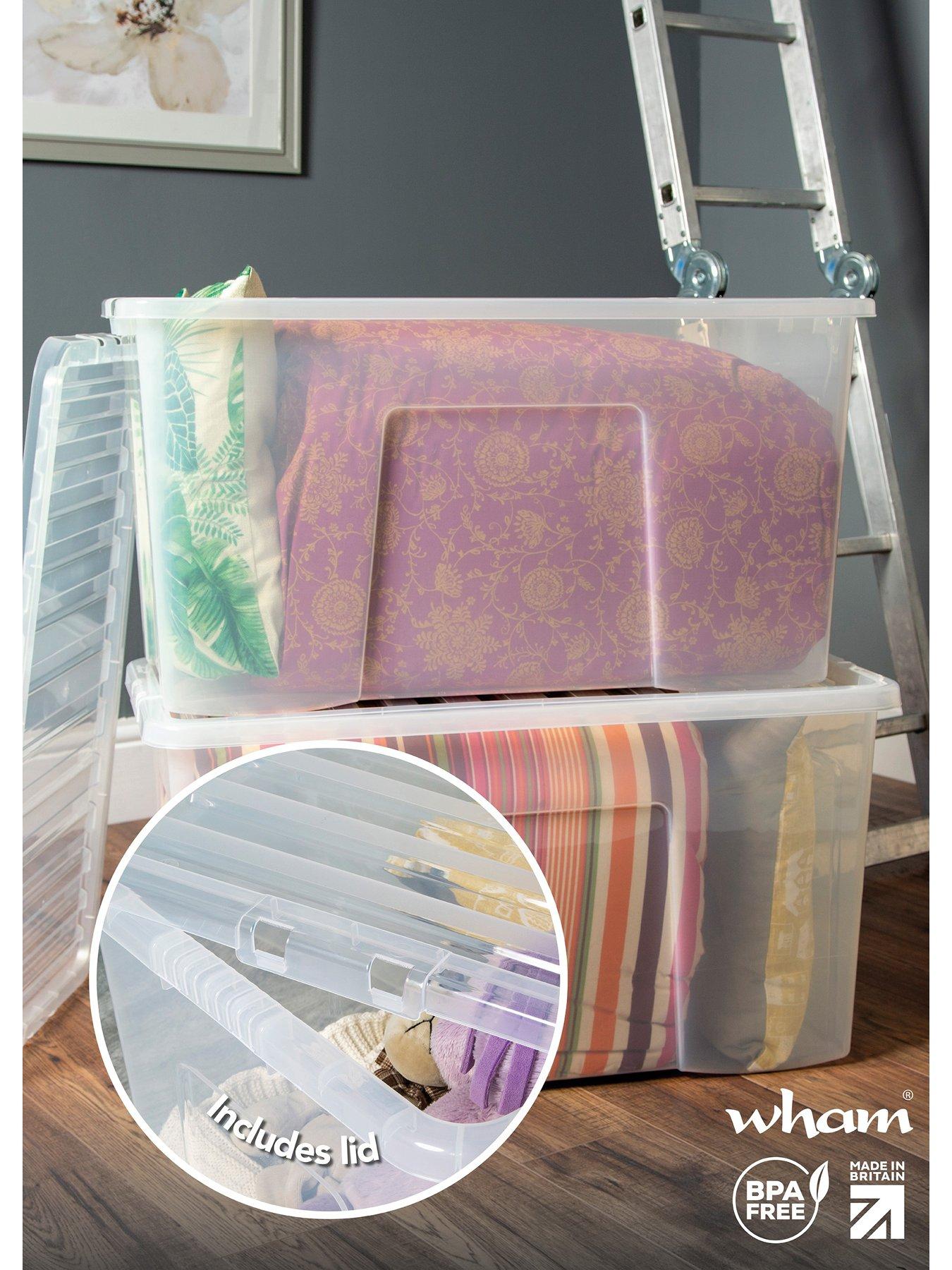 Image 3 of 5 of Wham Set of 2 Clear Crystal Plastic Storage Boxes