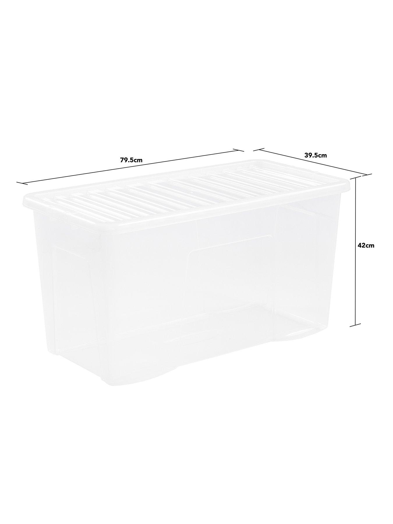 Image 5 of 5 of Wham Set of 2 Clear Crystal Plastic Storage Boxes