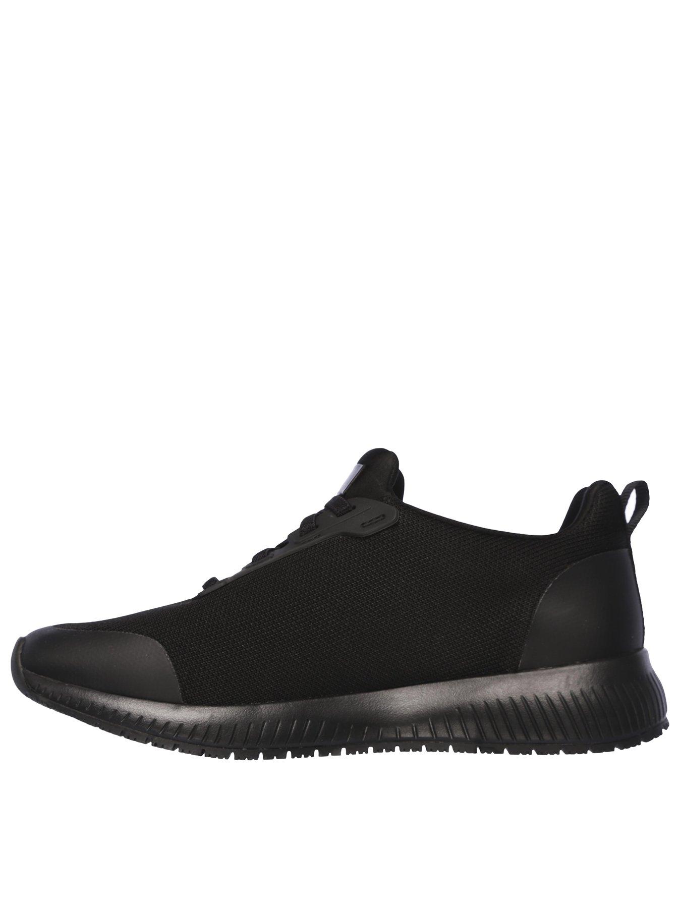 Image 2 of 5 of Skechers Workwear Squad Slip Resistant Bungee Lace Slip-on Trainer - Black
