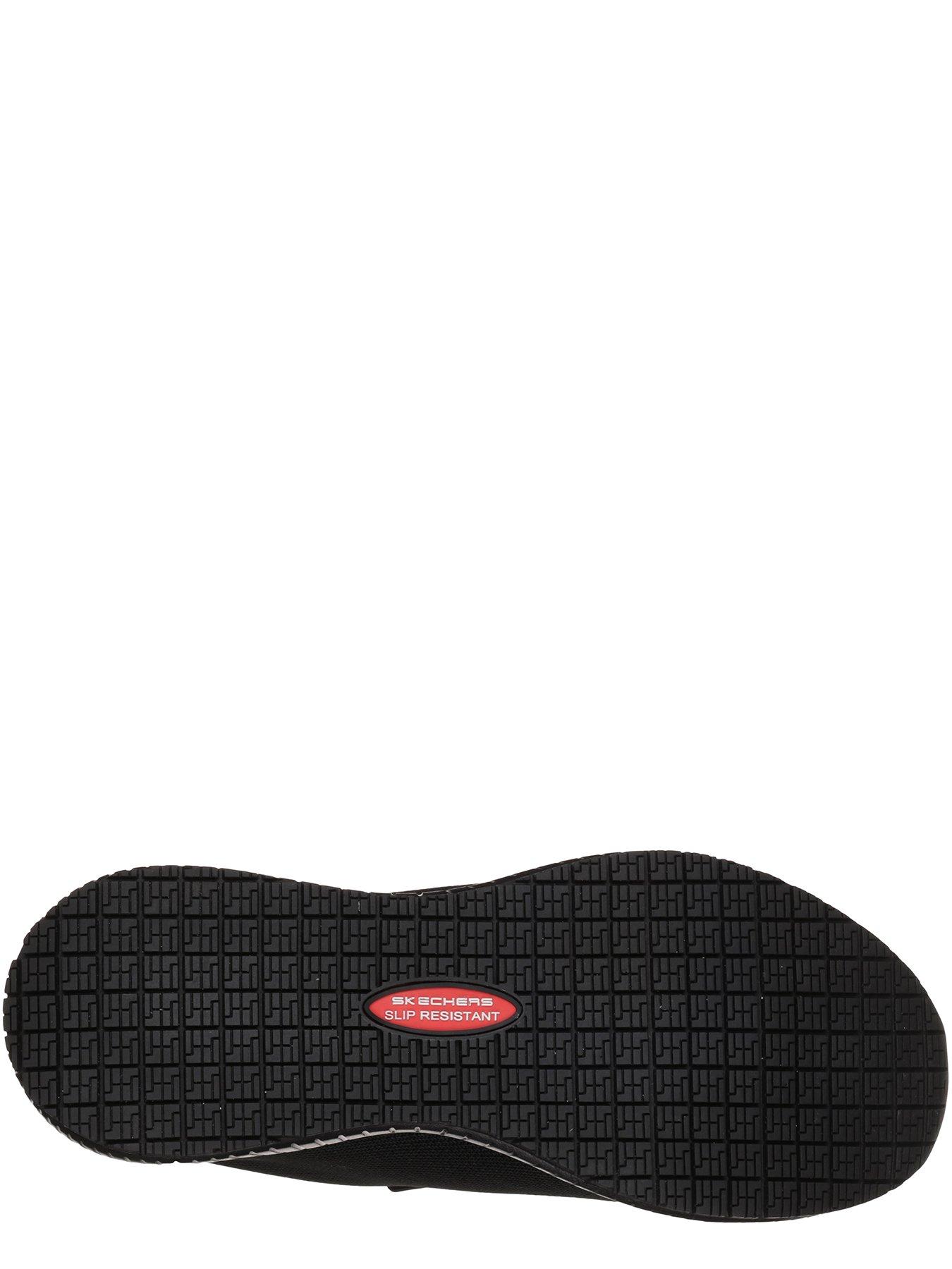 Image 4 of 5 of Skechers Workwear Squad Slip Resistant Bungee Lace Slip-on Trainer - Black