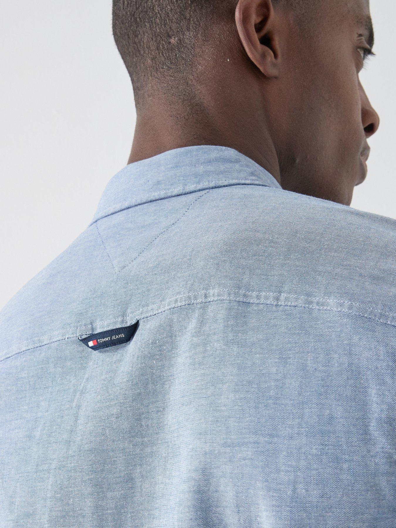 Image 5 of 5 of Tommy Jeans TJM&nbsp;Slim Stretch Fit Oxford Shirt - Twilight Navy