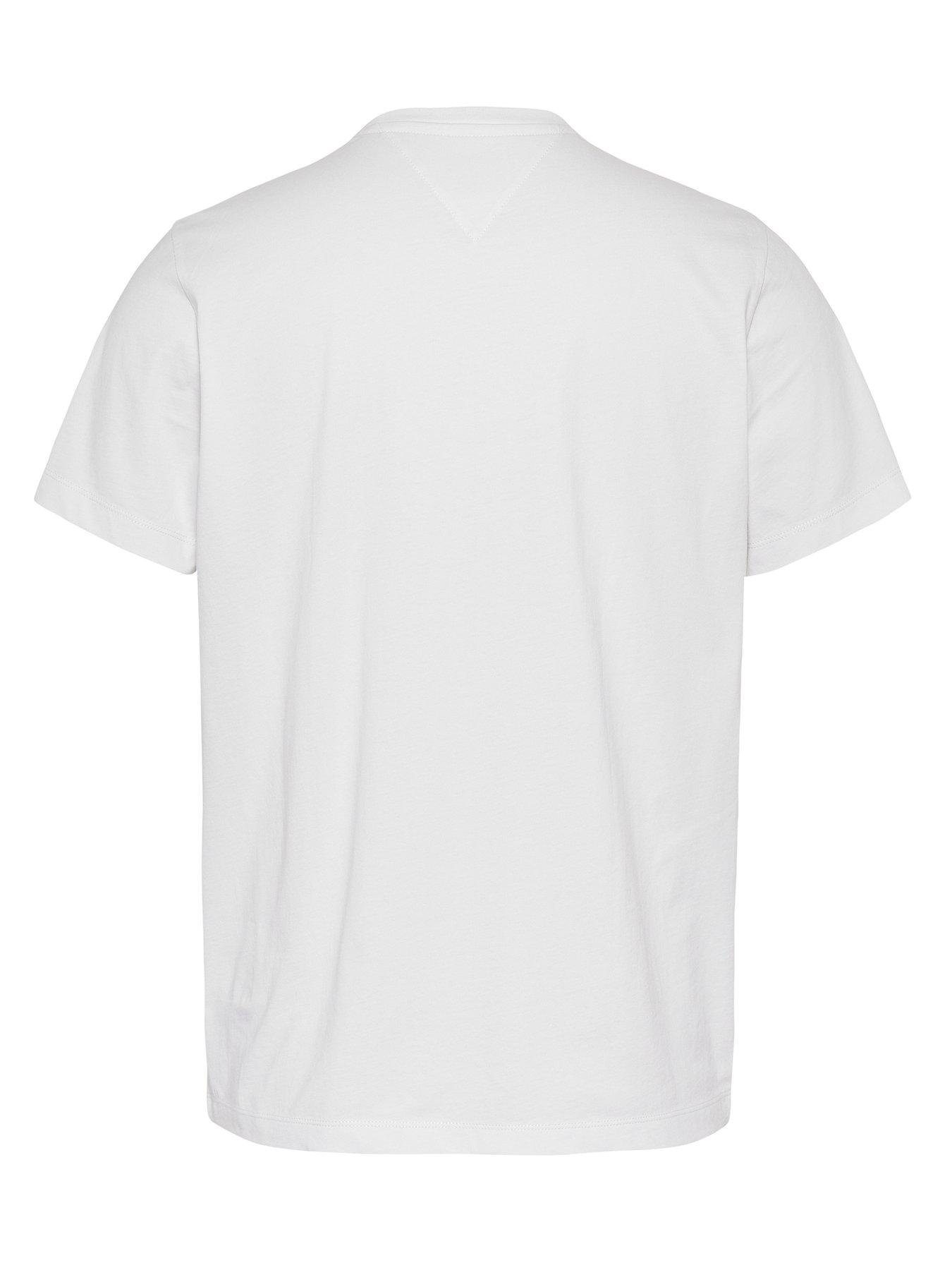 Image 2 of 3 of Tommy Jeans Regular Fit Logo T-Shirt - White