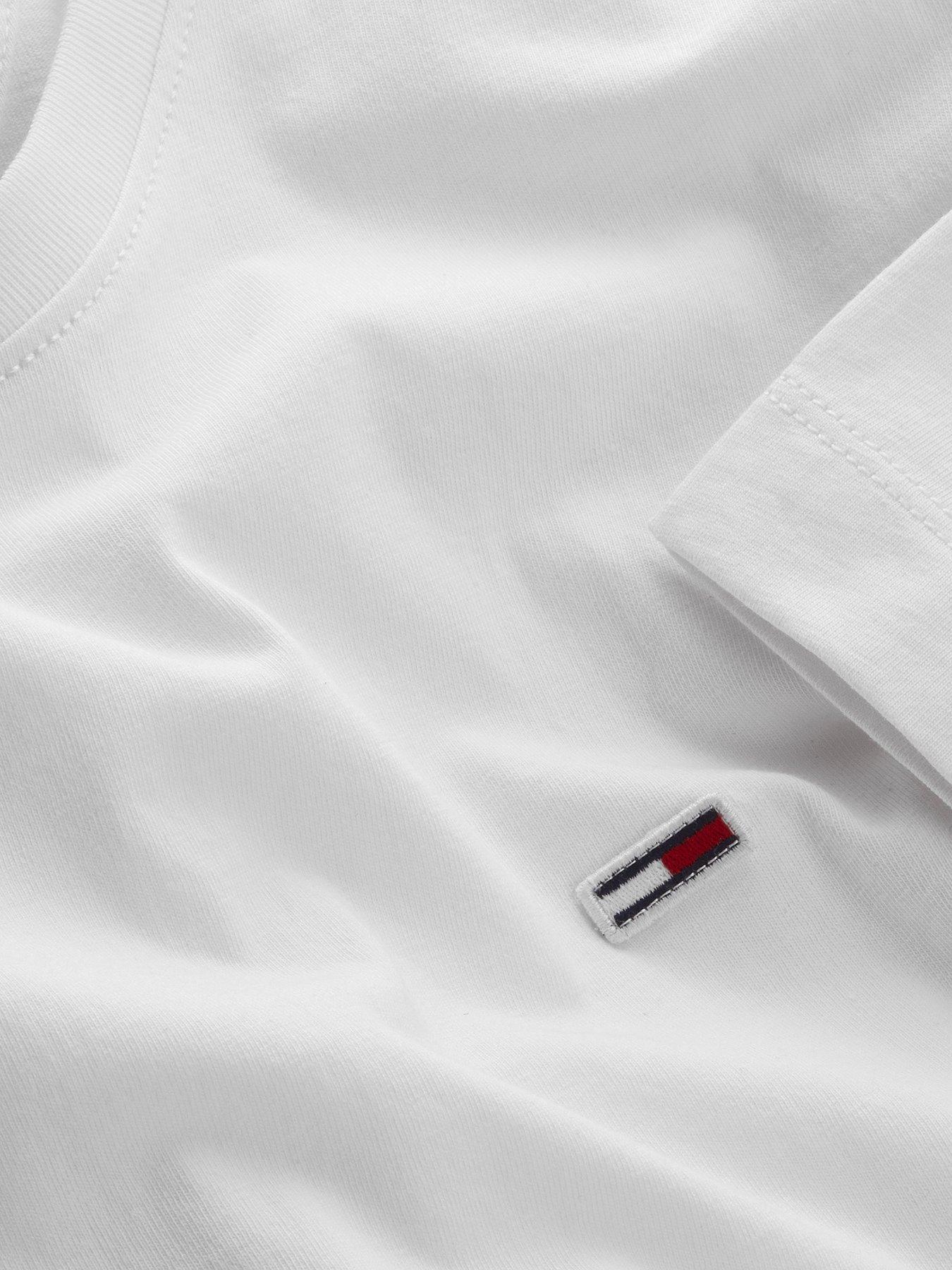 Image 3 of 3 of Tommy Jeans Regular Fit Logo T-Shirt - White