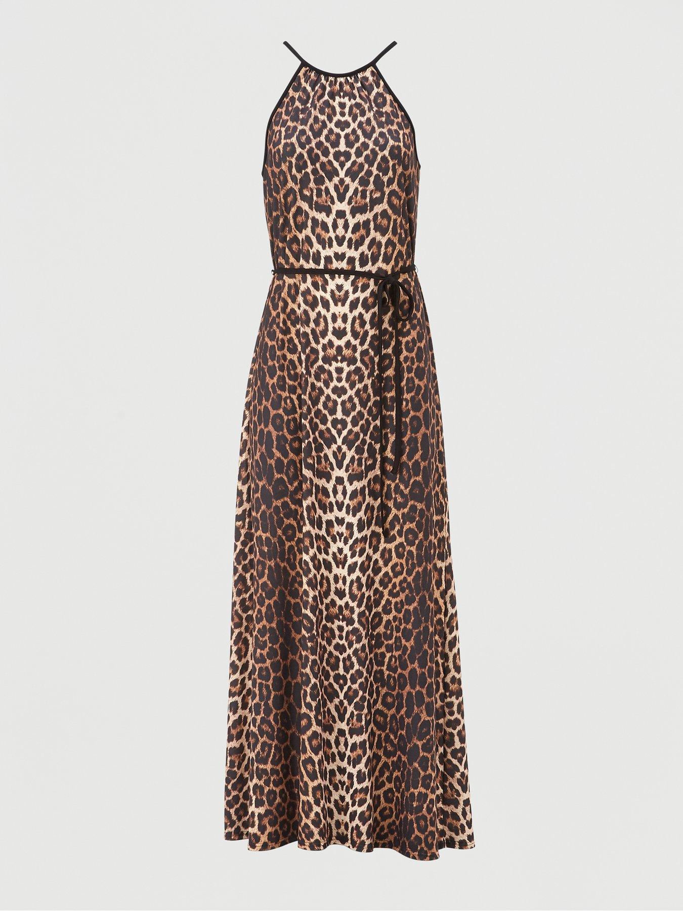 leopard print maxi dress uk