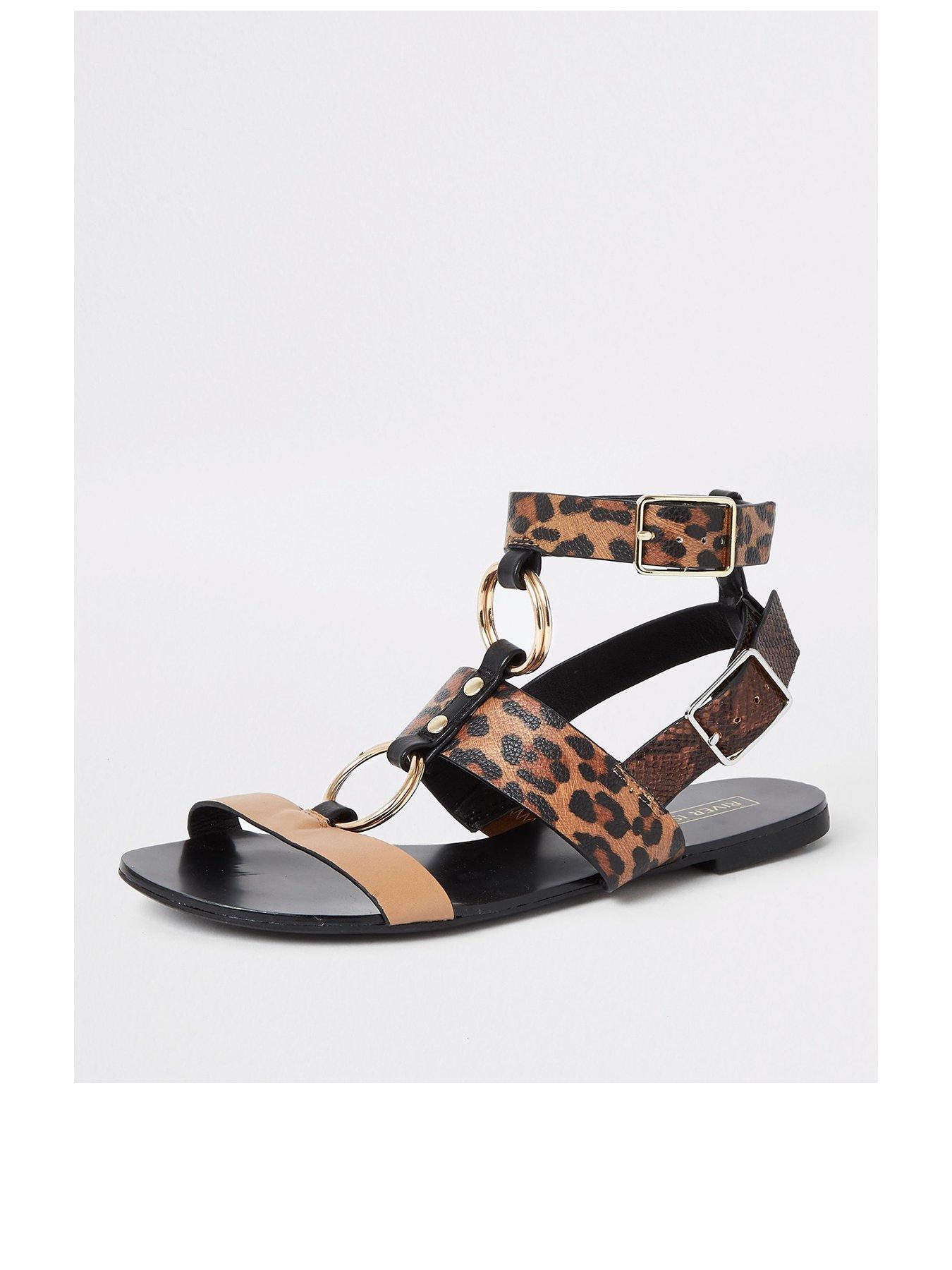 cheetah print gladiator sandals