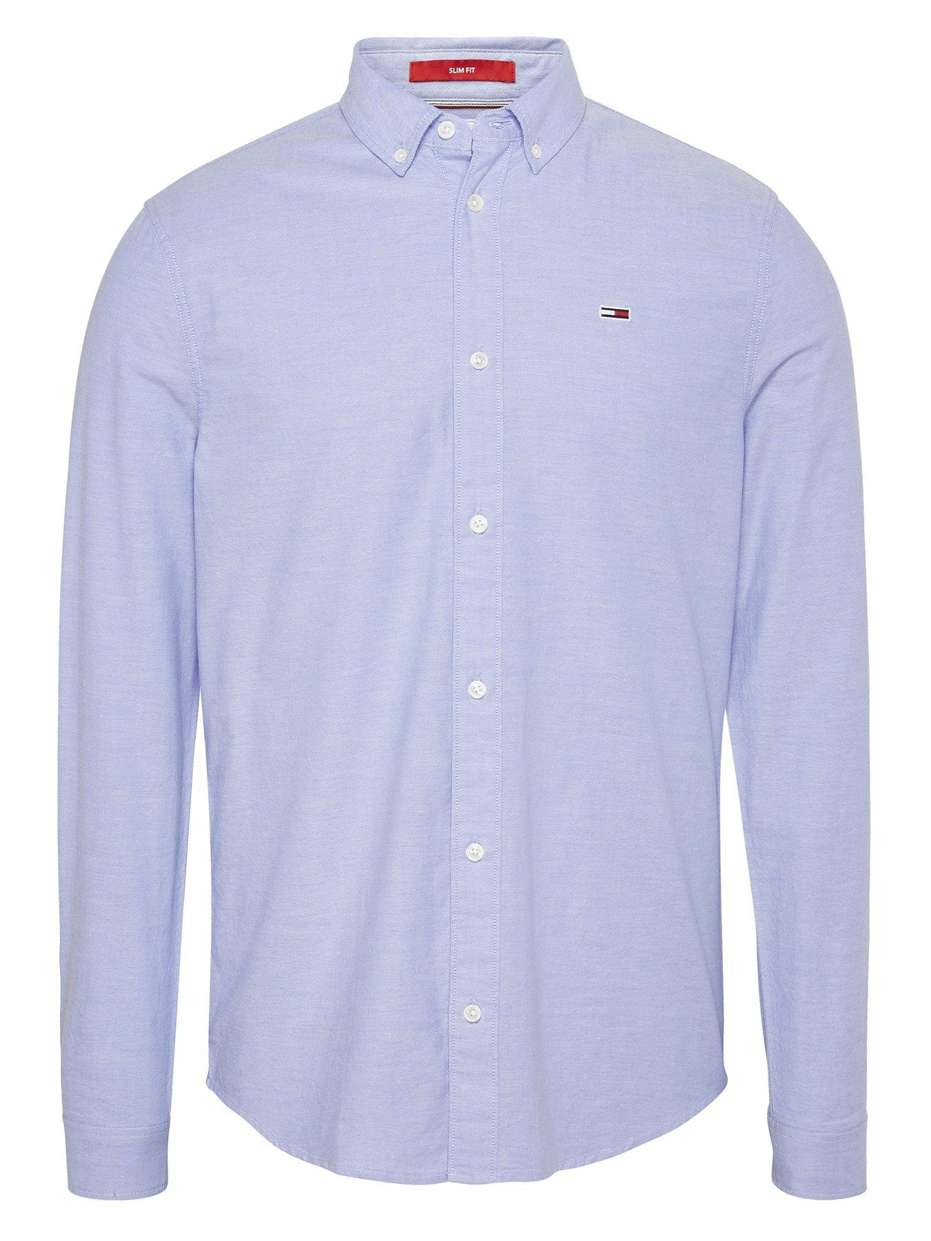 undefined TJM Slim Stretch Fit Oxford Shirt - Perfume Blue