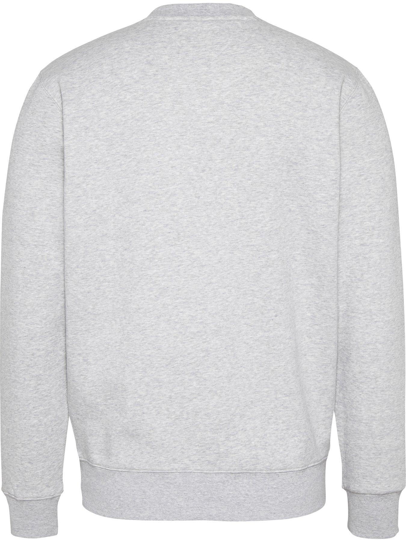 Tommy Jeans Tjm Regular Fleece Sweatshirt - Grey Heather | very.co.uk