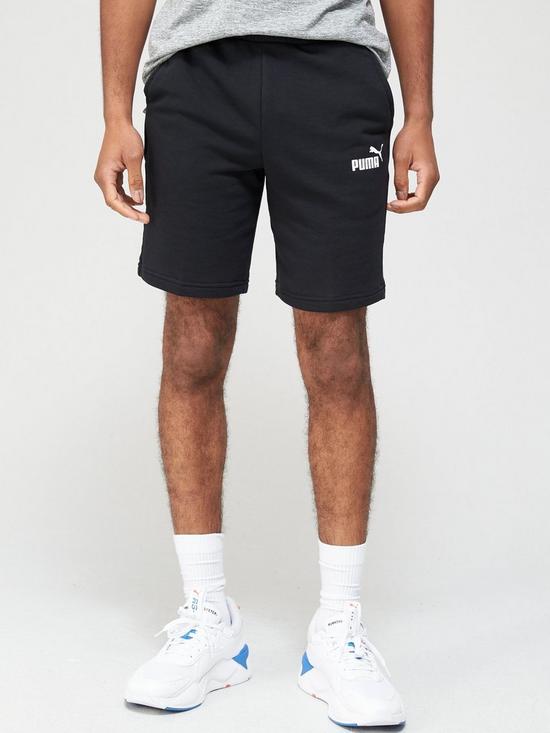 front image of puma-essentials-sweat-shorts-blacknbsp