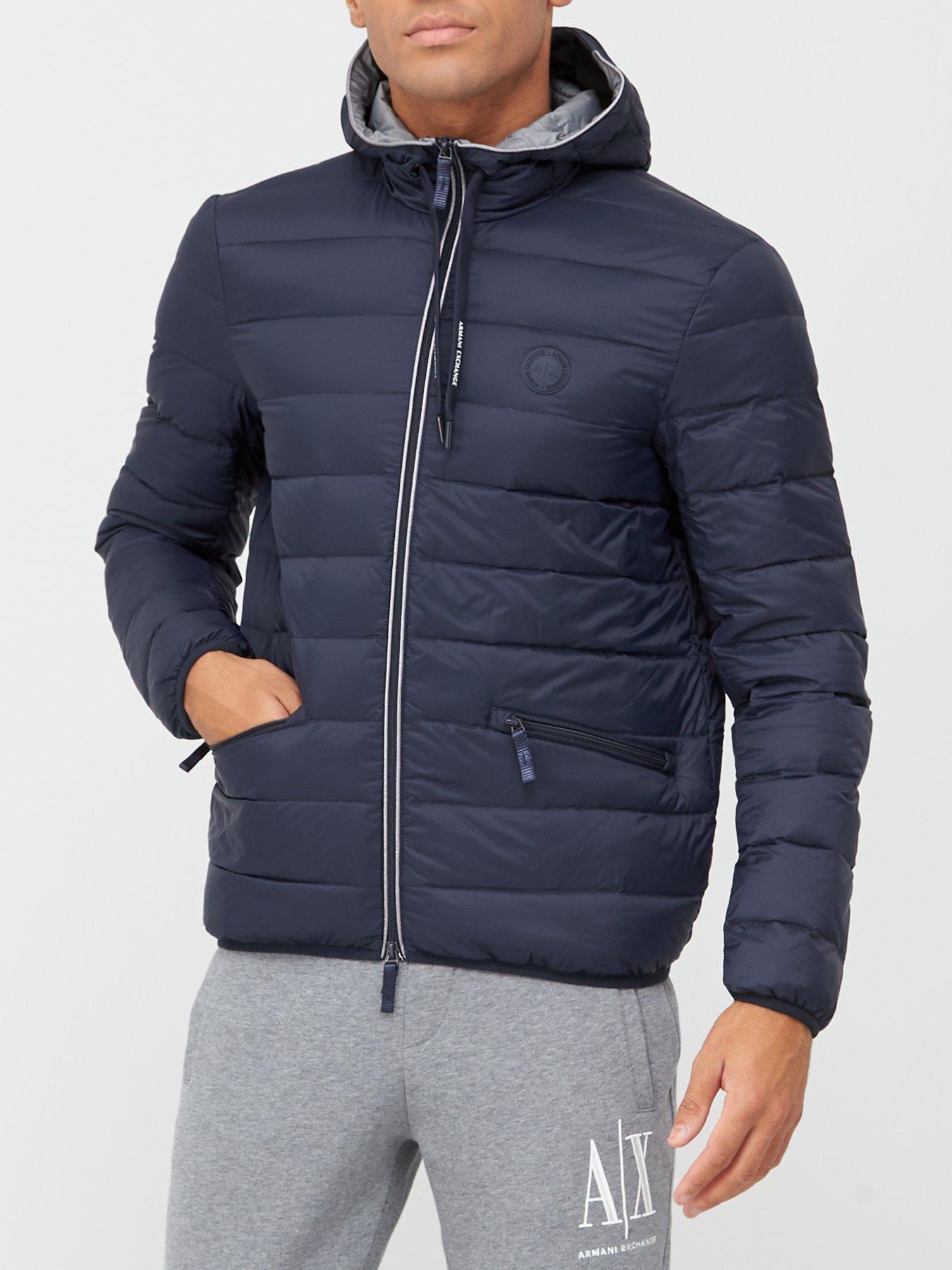 armani exchange hooded down jacket