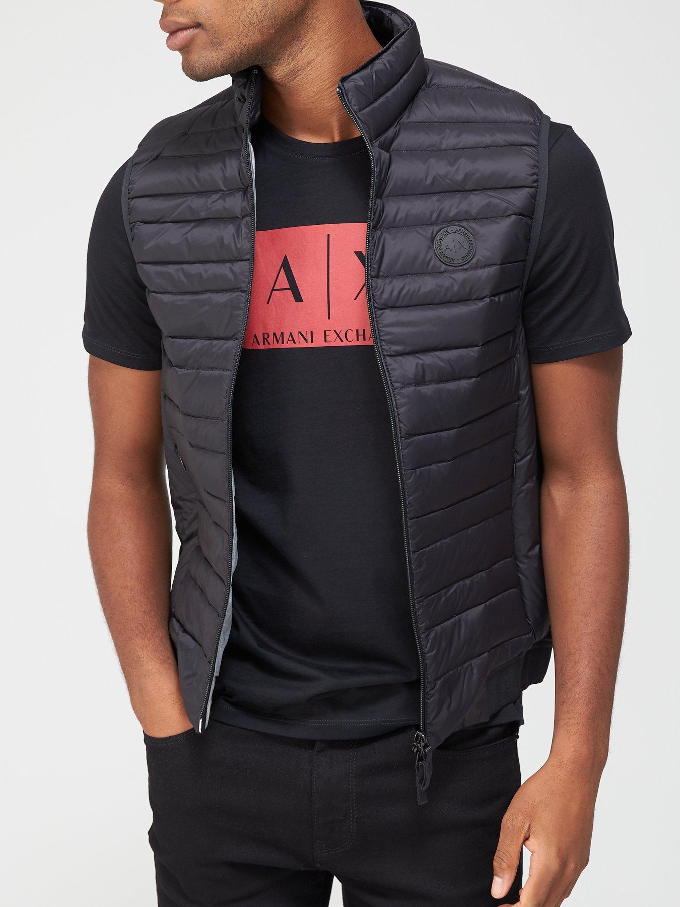 armani jeans gilet black