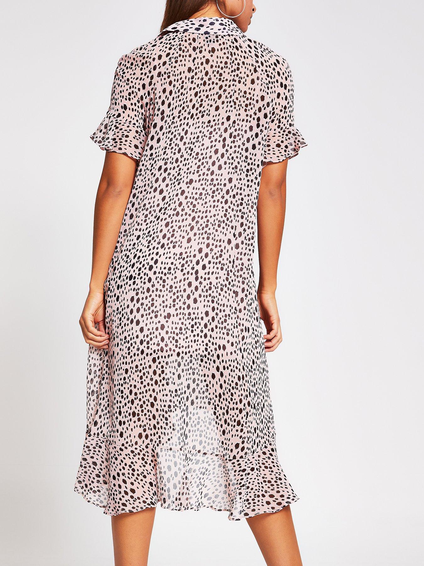 river island pink midi dress