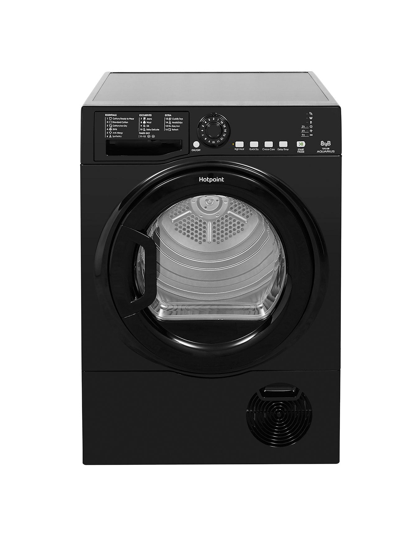 Hotpoint TCFS83BGK 8kg Load Condenser Tumble Dryer - Black | very.co.uk