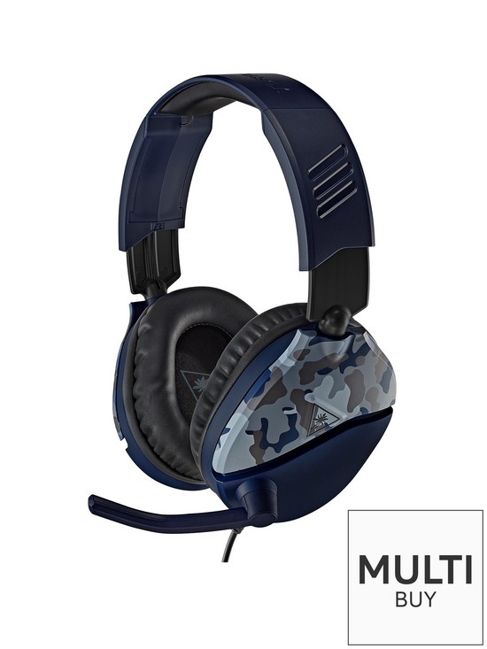front image of turtle-beach-recon-70-gaming-headset-for-nbspxbox-ps5nbspps4-switch-pc-camo-blue
