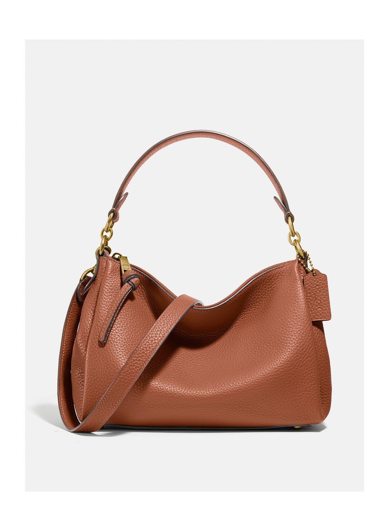 COACH Shay Soft Pebble Leather Crossbody Bag Saddle very.co.uk