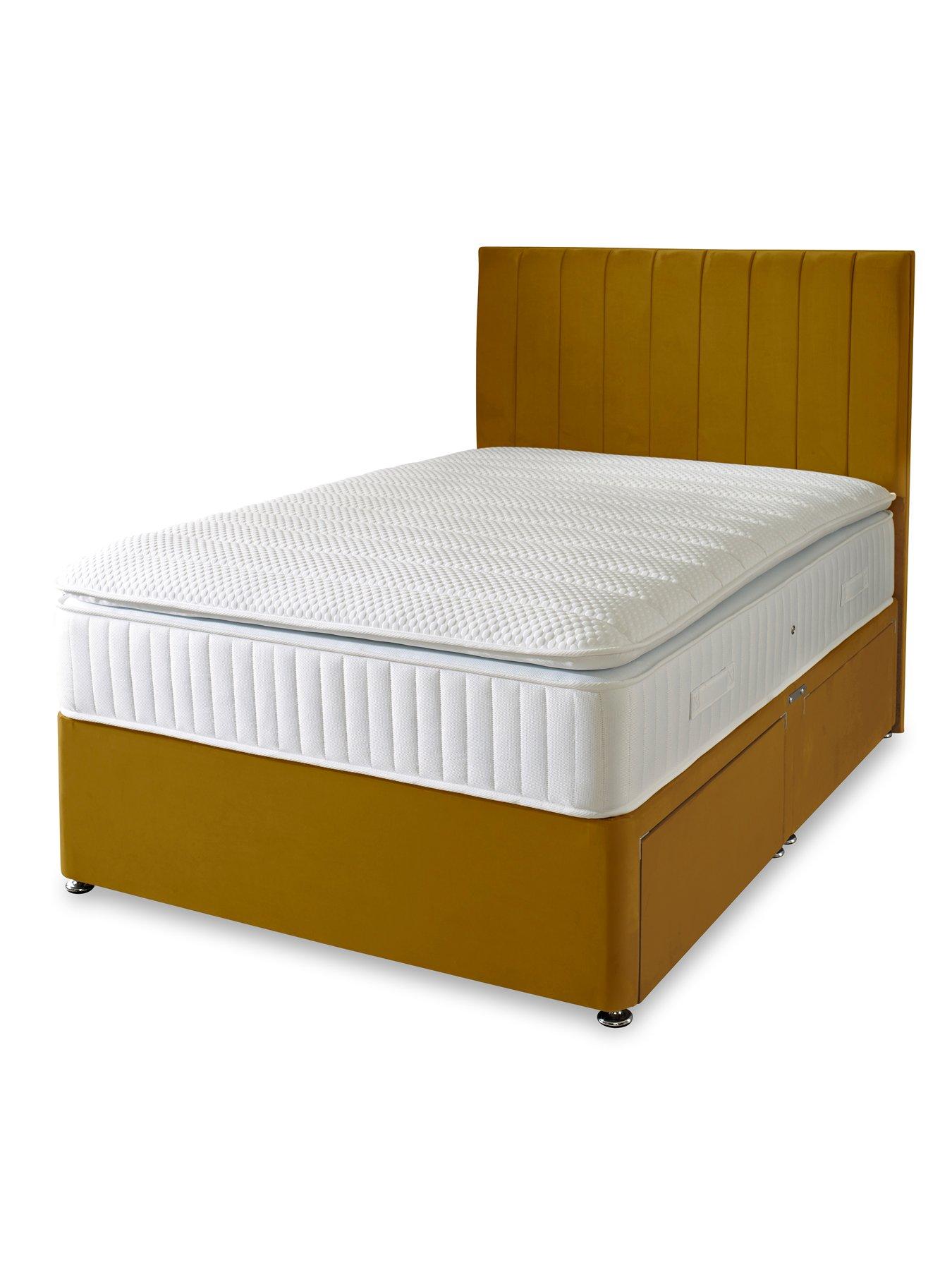 Image 3 of 6 of Shire Beds Liberty 1000 Pocket Pillowtop Mattress and Upholstered Divan Base Bed Set (Headboard sold separately)&nbsp;- FSC&reg; Certified