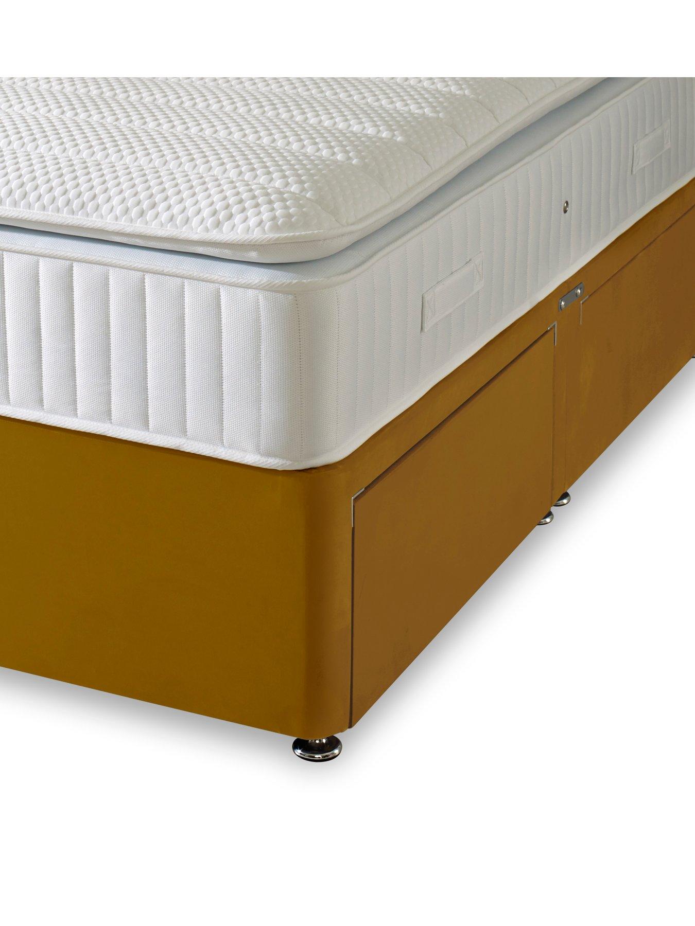 Image 5 of 6 of Shire Beds Liberty 1000 Pocket Pillowtop Mattress and Upholstered Divan Base Bed Set (Headboard sold separately)&nbsp;- FSC&reg; Certified