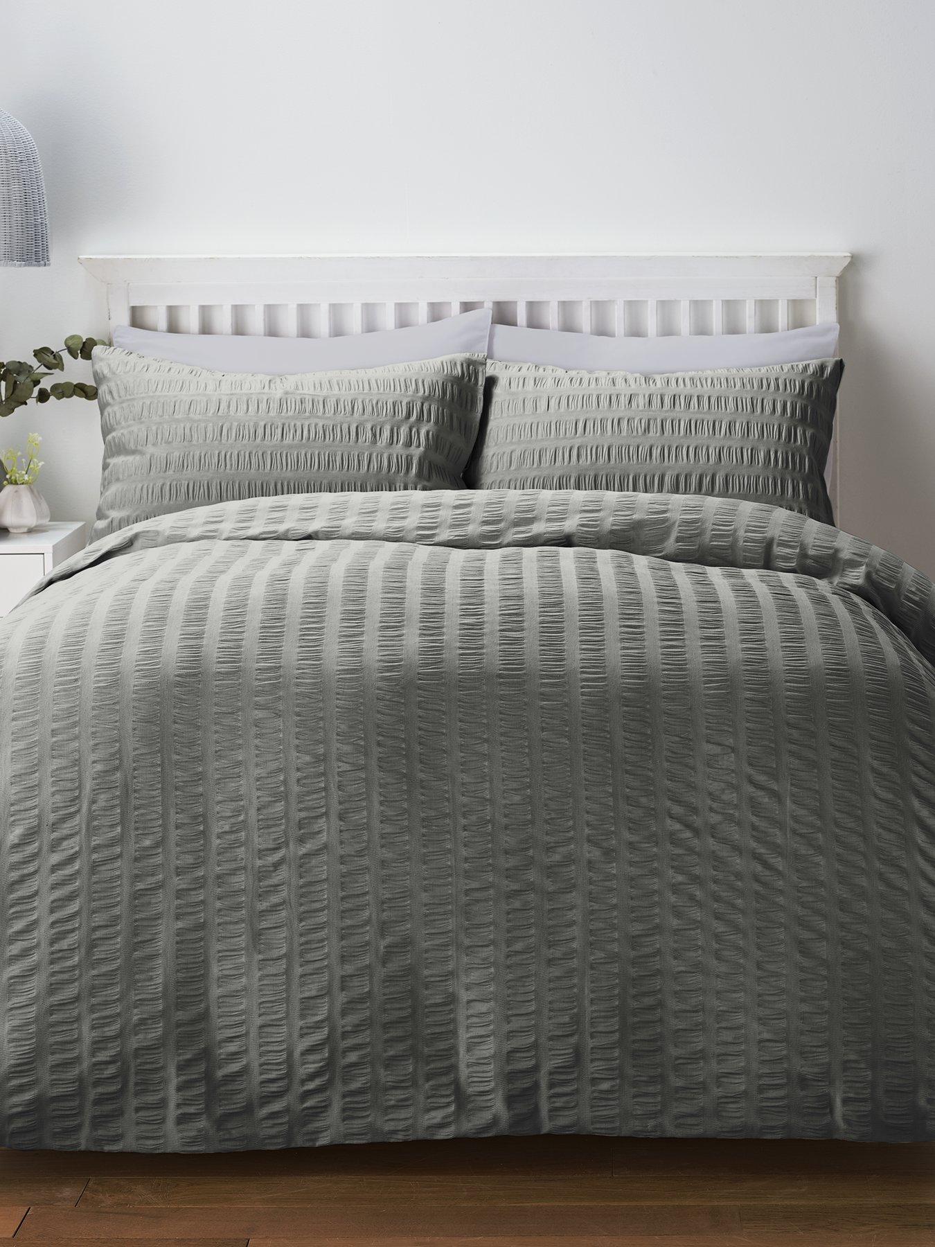 Serene Seersucker Duvet Cover Set Very Co Uk