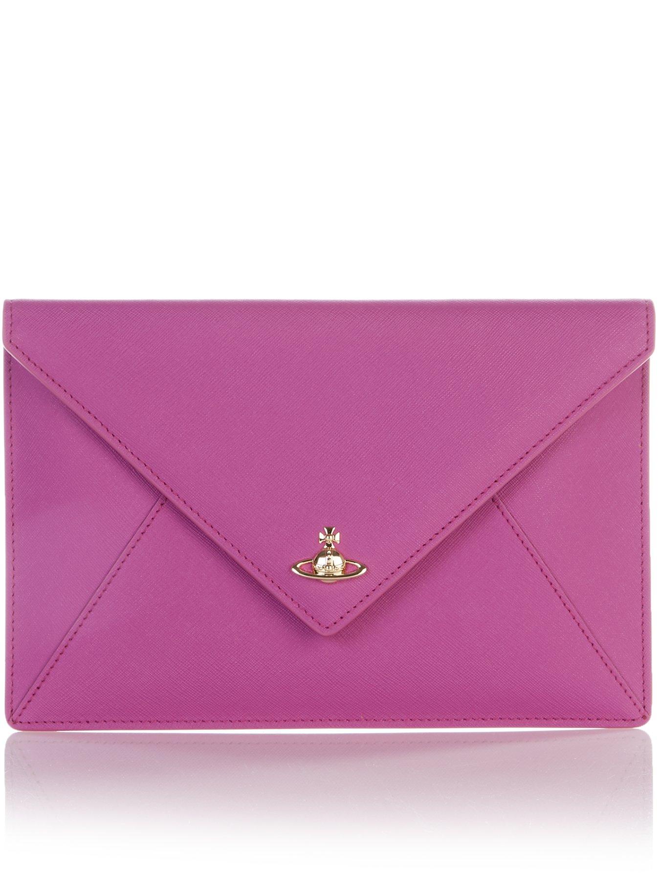 vivienne westwood gold envelope clutch bag