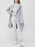 image of v-by-very-belted-wrap-coat-grey