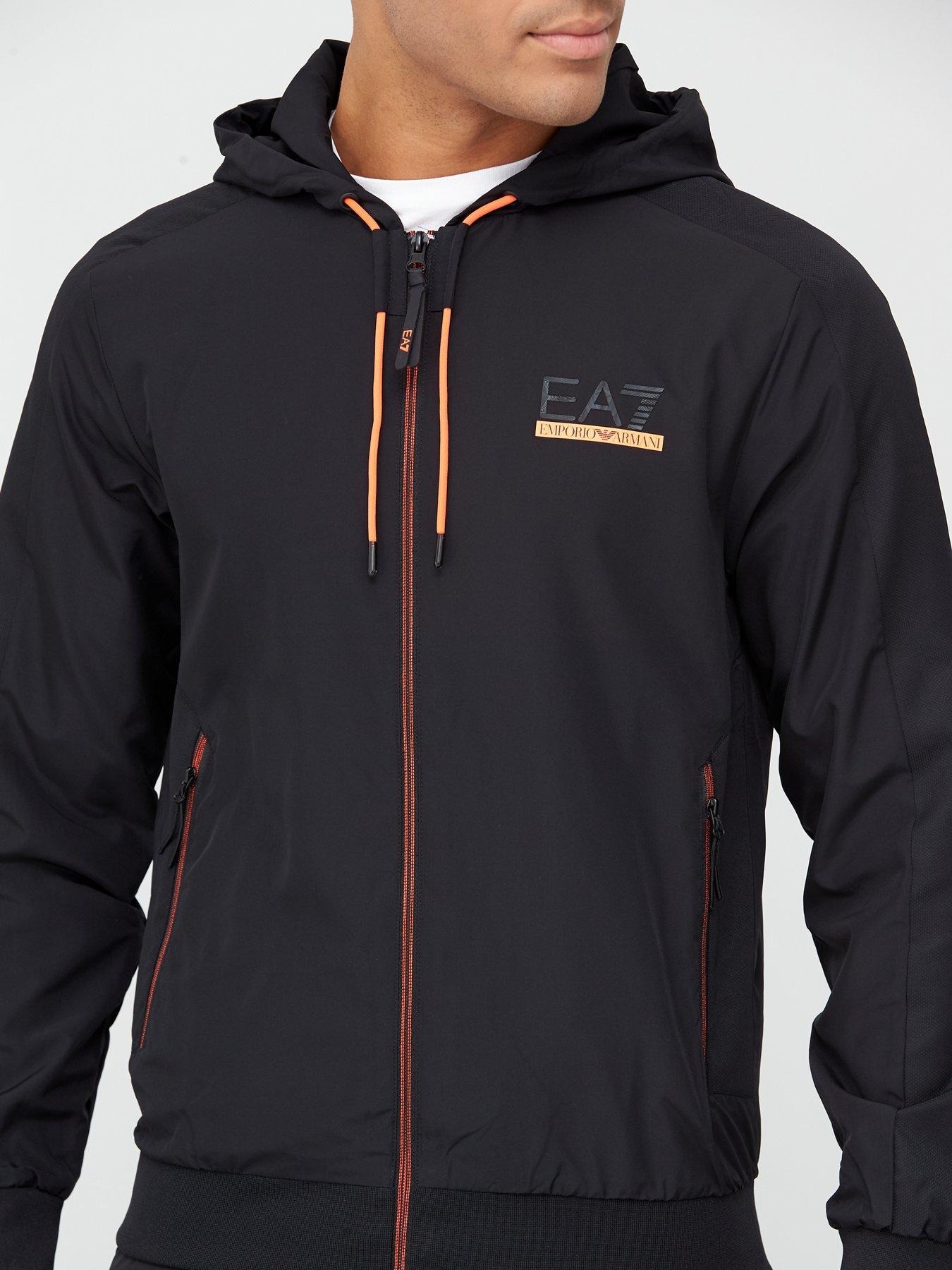 ea7 black tracksuit