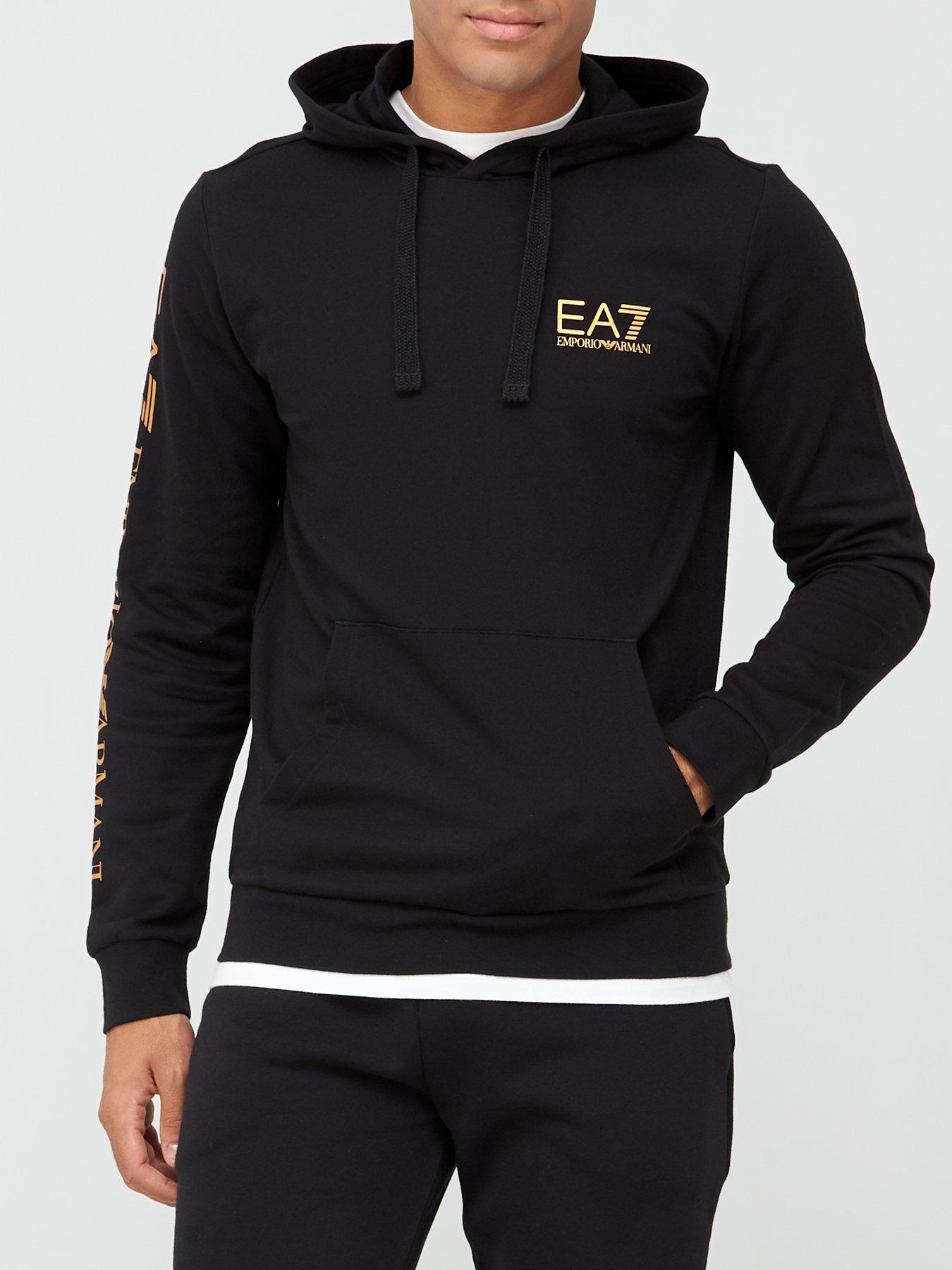 ea7 black hoodie