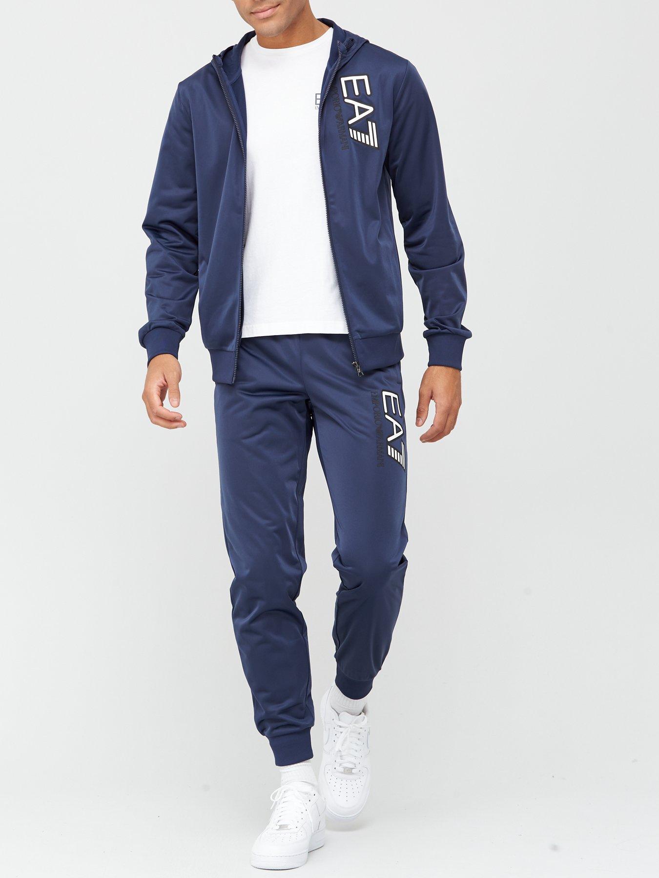 ea7 visibility tracksuit grey