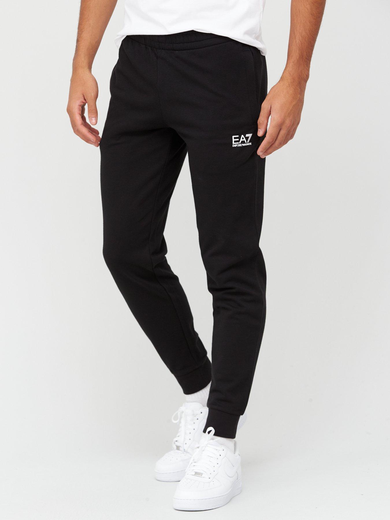 Emporio armani black joggers on sale