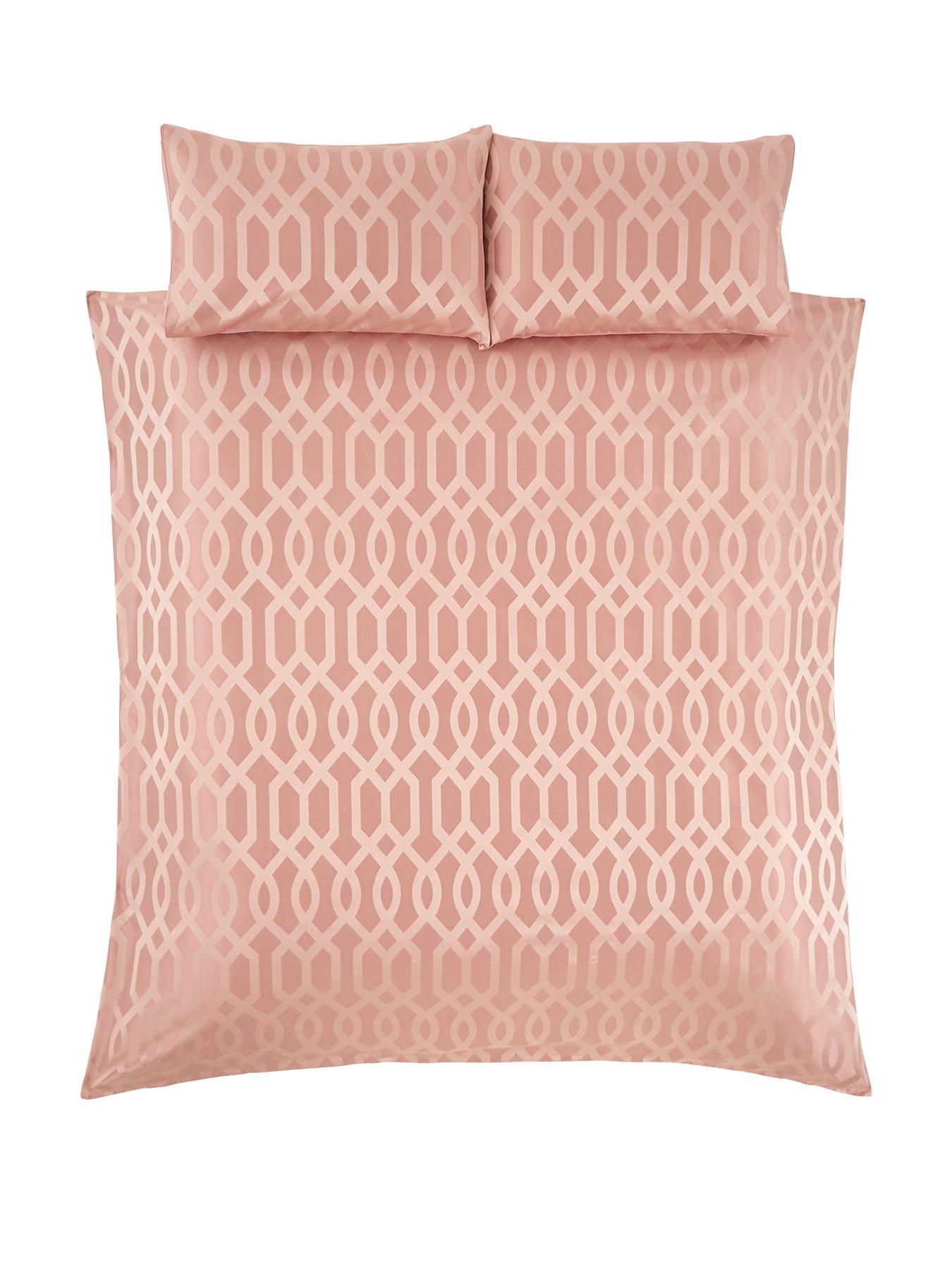 Image 2 of 4 of Very Home Florence Geometric Duvet Cover Set - Pink