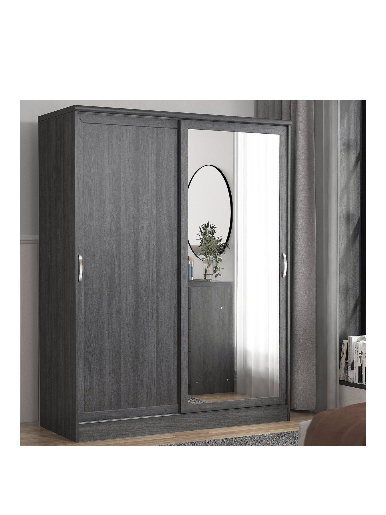 Image 2 of 5 of Very Home Camberley 2 Sliding Door Mirrored&nbsp;Wardrobe - Dark Oak Effect