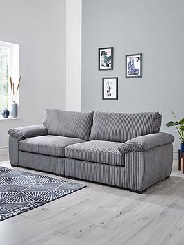 Product photograph of Very Home Amalfi 4 Seater Standard Back Fabric Sofa- Fsc Reg Certified from very.co.uk