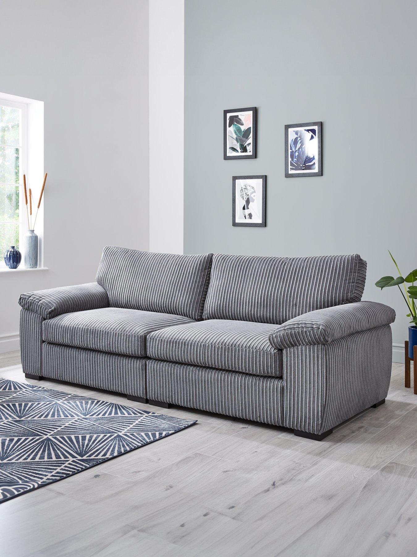 Very Home Amalfi 4 Seater Standard Back Fabric Sofa- FSC® Certified