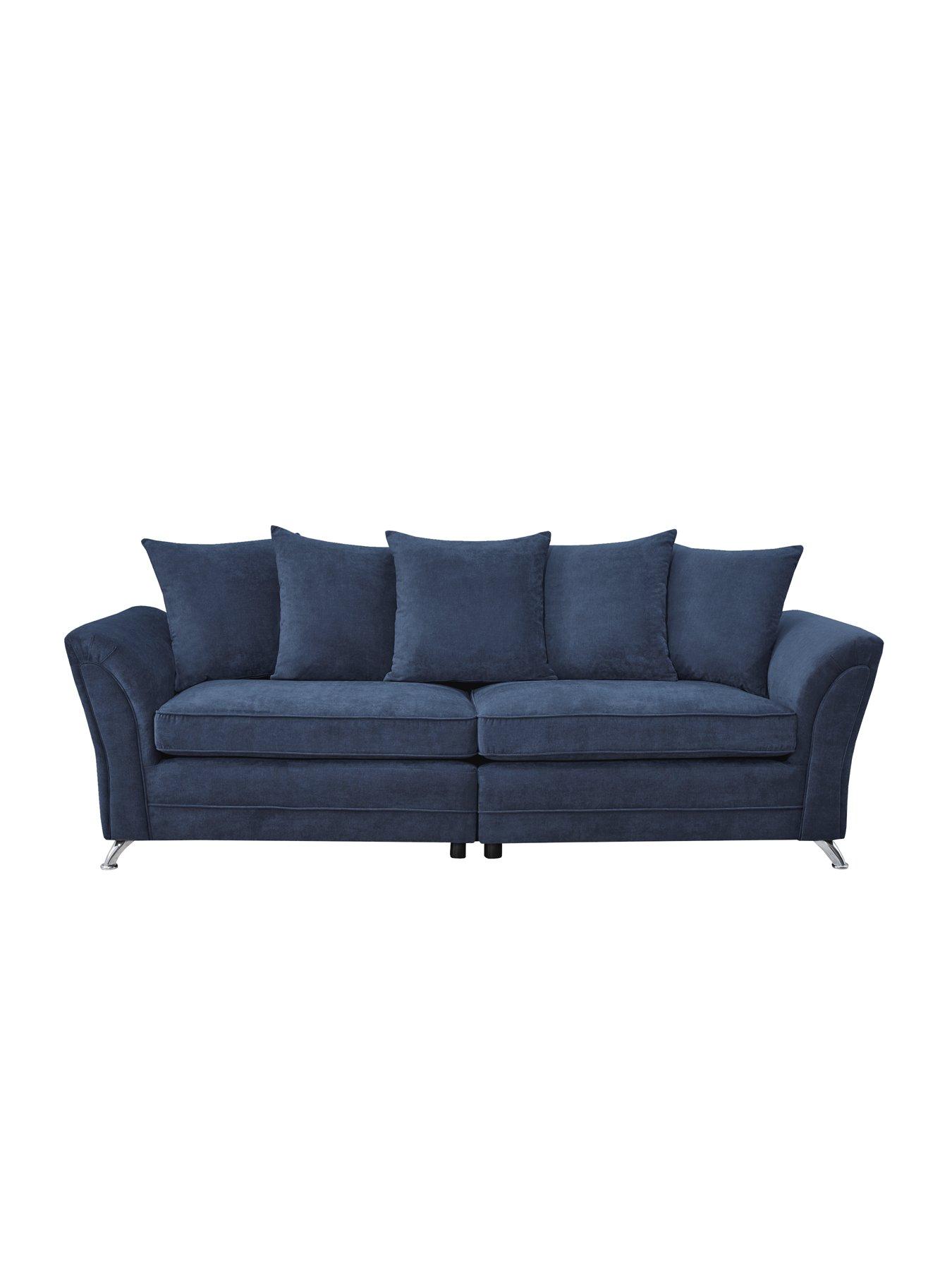 Dury fabric 3 seater outlet scatter back sofa