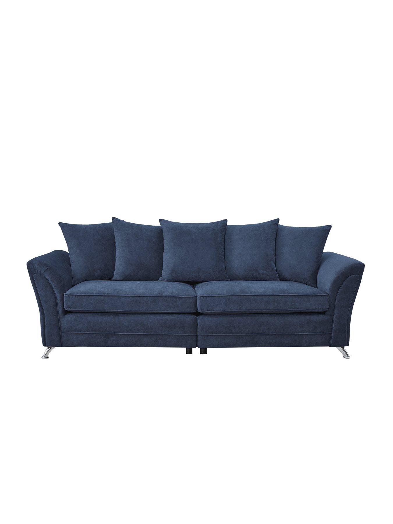 undefined Dury Fabric 4 Seater Scatter Back Sofa - Natural - FSC® Certified