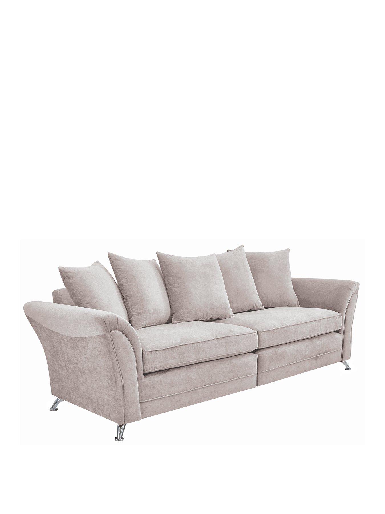 Image 3 of 6 of Very Home Dury Fabric 4 Seater Scatter Back Sofa - Natural&nbsp;- FSC&reg; Certified
