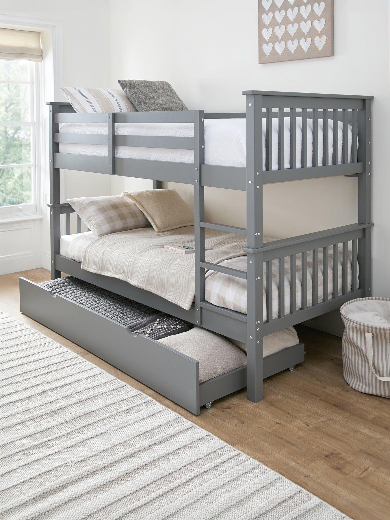 undefined Classic Novara Kids Under Bed Storage Drawer Add-on - Grey - FSC® Certified