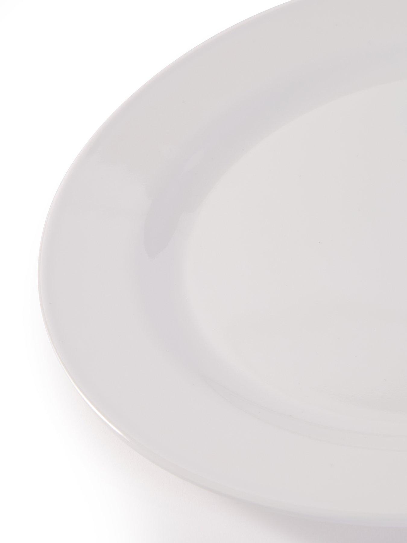 Image 6 of 6 of WATERSIDE 18-Piece White Round Melamine Dinner Set
