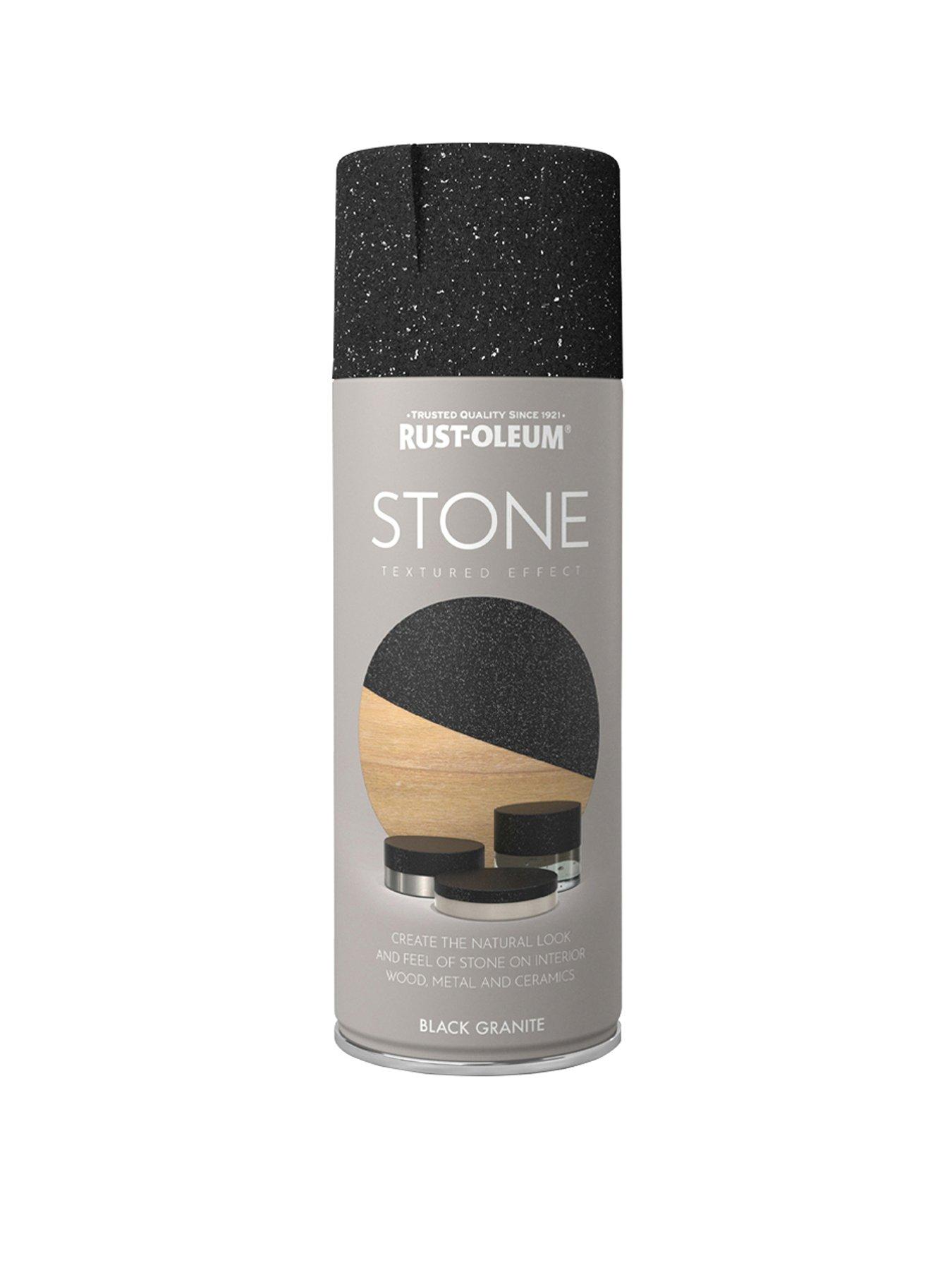 Product photograph of Rust-oleum Stone Black Granite 400ml from very.co.uk