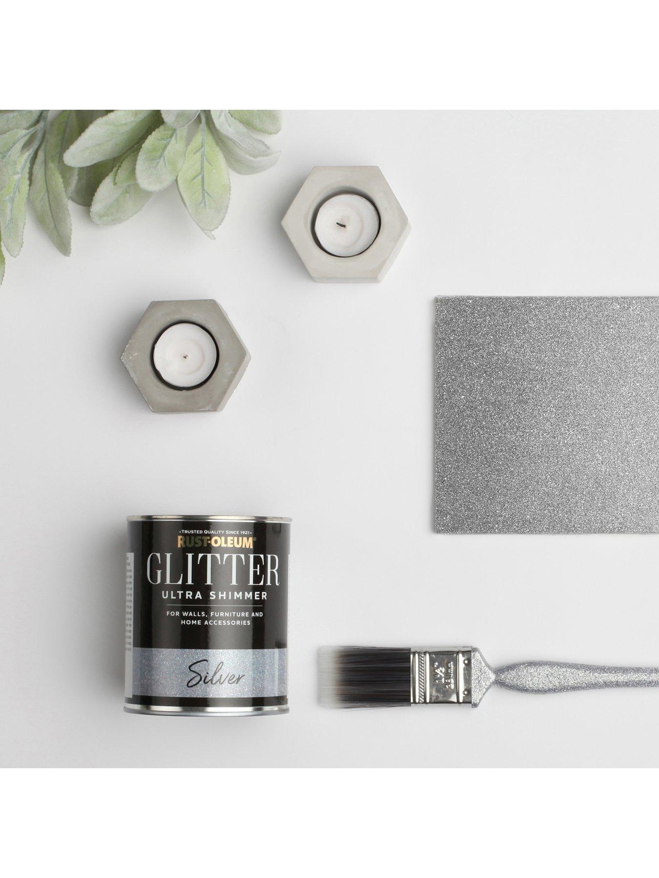 Image 3 of 5 of Rust-Oleum Glitter Ultra Shimmer Paint &ndash; Silver &ndash; 250 ml tin