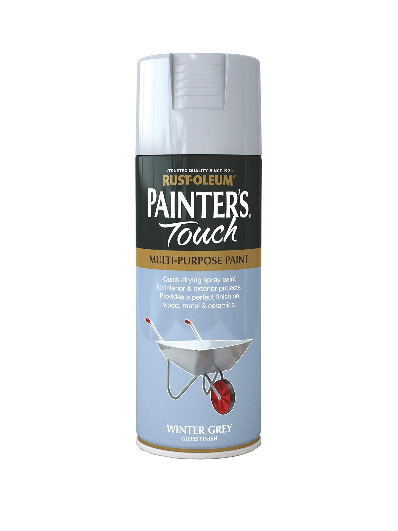 Product photograph of Rust-oleum Painter Rsquo S Touch Winter Grey Gloss Finish Multi-purpose Spray Paint - 400ml from very.co.uk