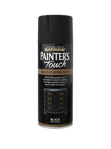 rust-oleum-painterrsquos-touch-blacknbspsatin-finish-multi-purpose-spray-paint-ndash-400-ml