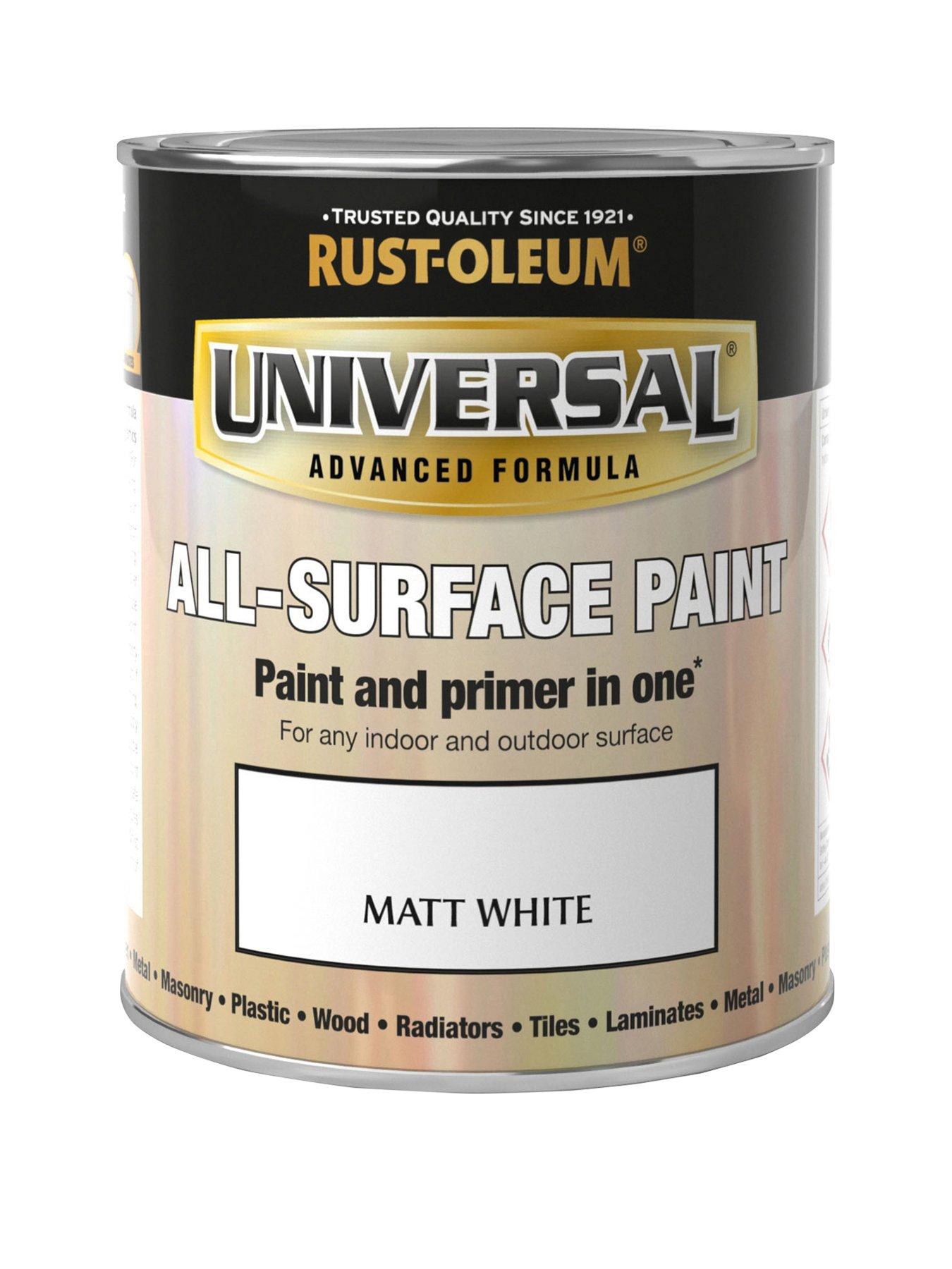 Rust Oleum Universal Metal And All Surface Paint Matt White 750ml Very Co Uk