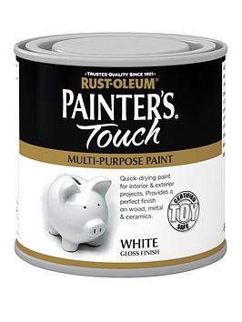 Product photograph of Rust-oleum Painter Rsquo S Touch Toy Safe Gloss Multi-purpose Paint Ndash White 250 Ml from very.co.uk